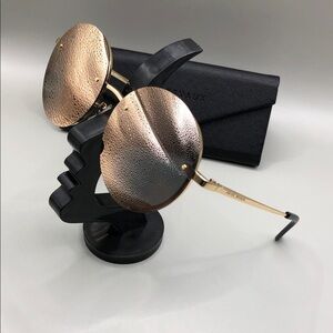 Prive Revaux The Joplin Sunglasses Gold Mirror Round with Case